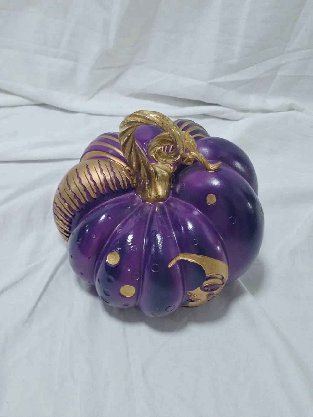 Celestial Moon Ceramic Halloween Pumpkin